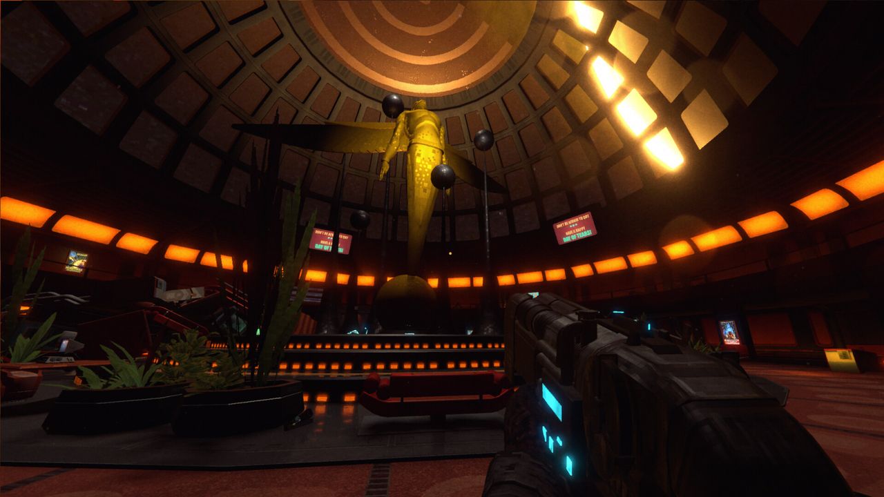 Aurora 5's corridors mix warm rust lighting with cold terminal rooms — the station's two moods in one build.